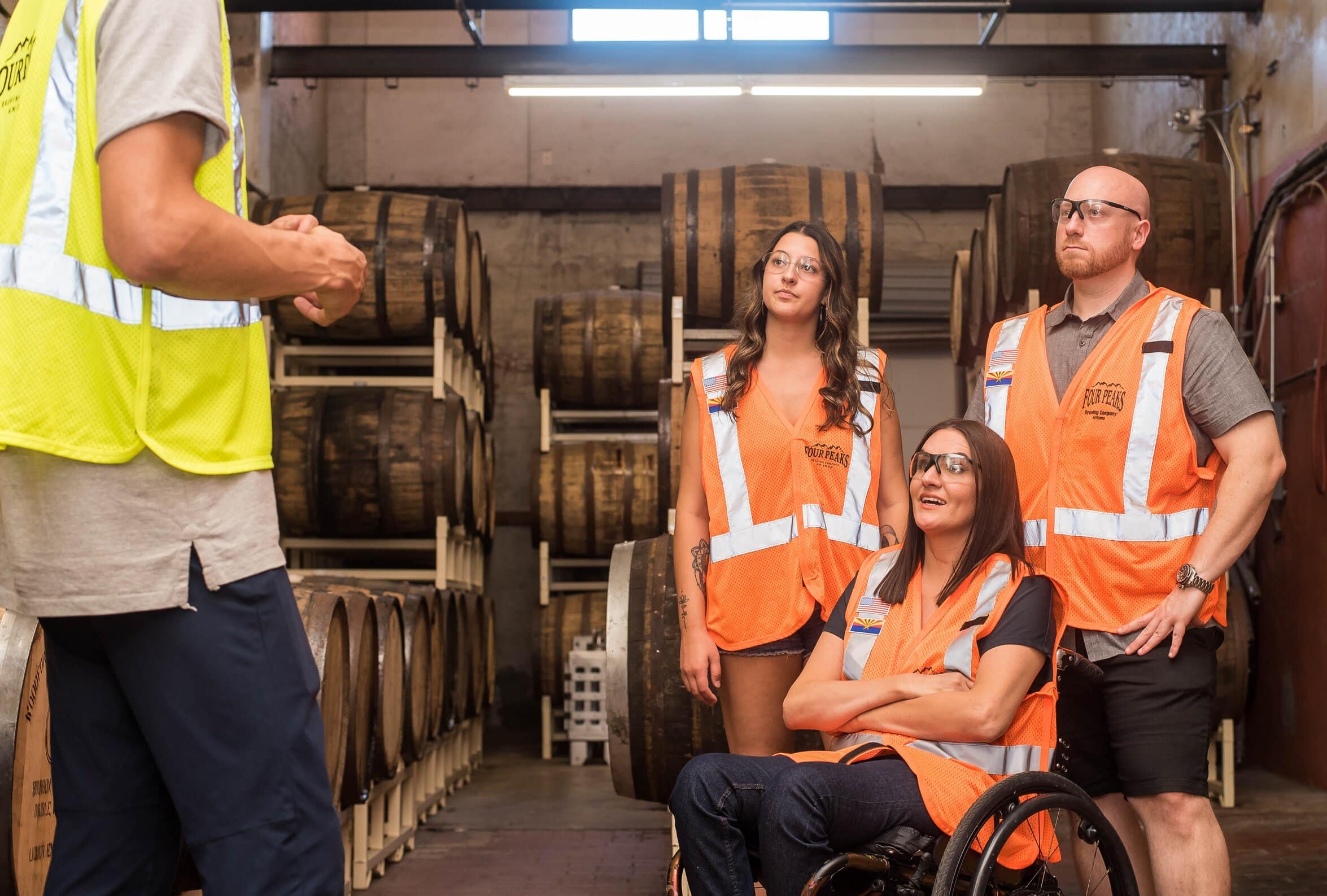 A man who is sat in his wheelchair, he has a complete (paraplegia) spinal cord injury